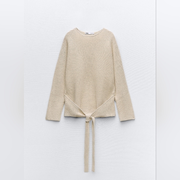 Zara Cream Crew Neck Sweater - Picture 4 of 11